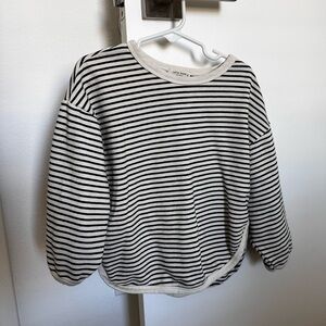 Toddler Striped Black and White Sweater